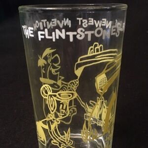 The Flintstones Yellow Glass Tumbler